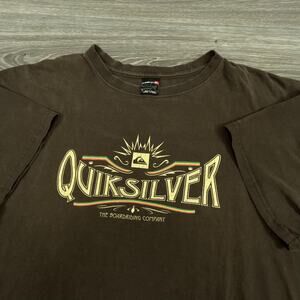 Quiksilver Shirt Mens XL Brown Graphic Tee Surf SkateThe Boardriding Company Y2K